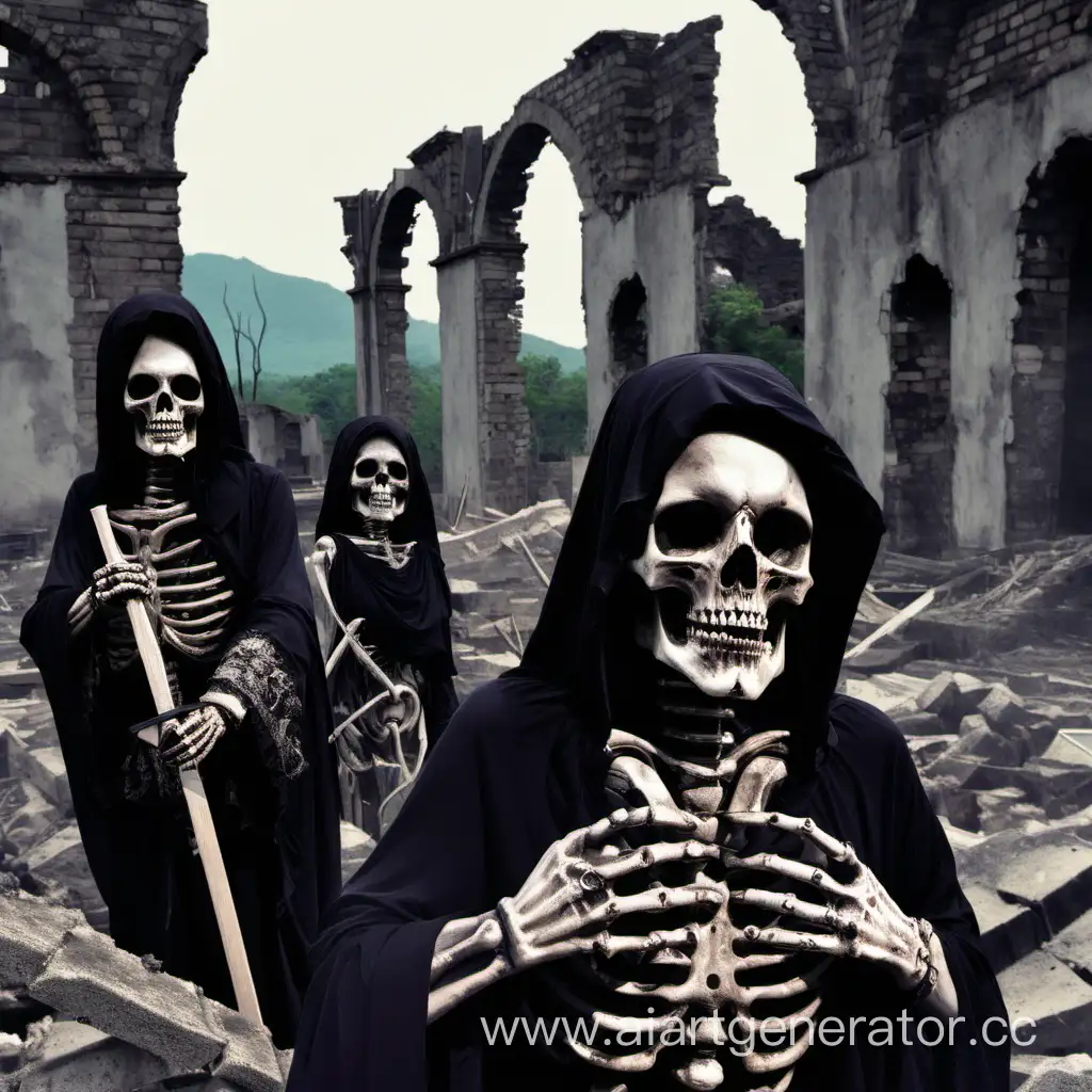 Eerie-Faces-of-Death-Amidst-Ruins