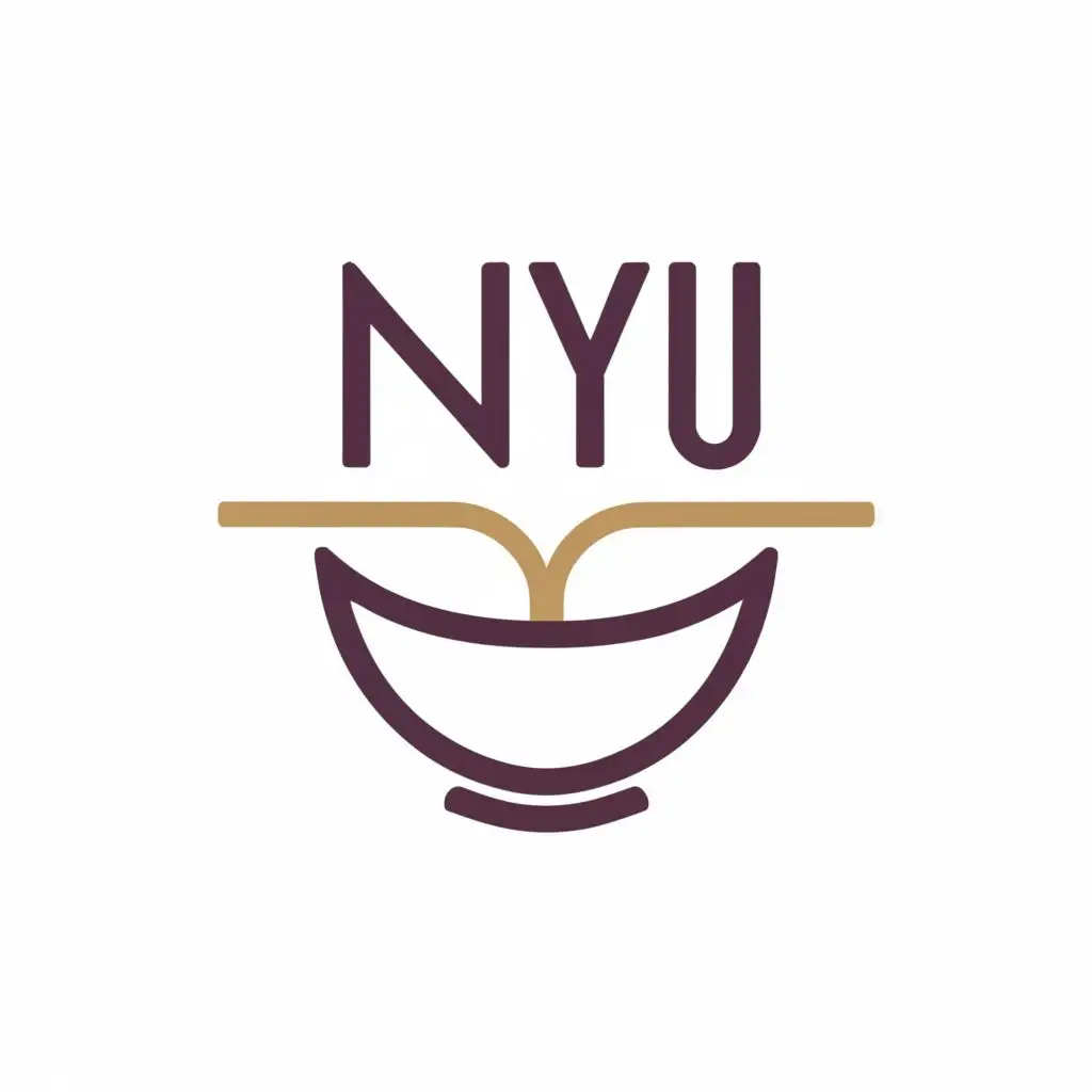 logo, Bowl, with the text "Nyu", typography, be used in Restaurant industry