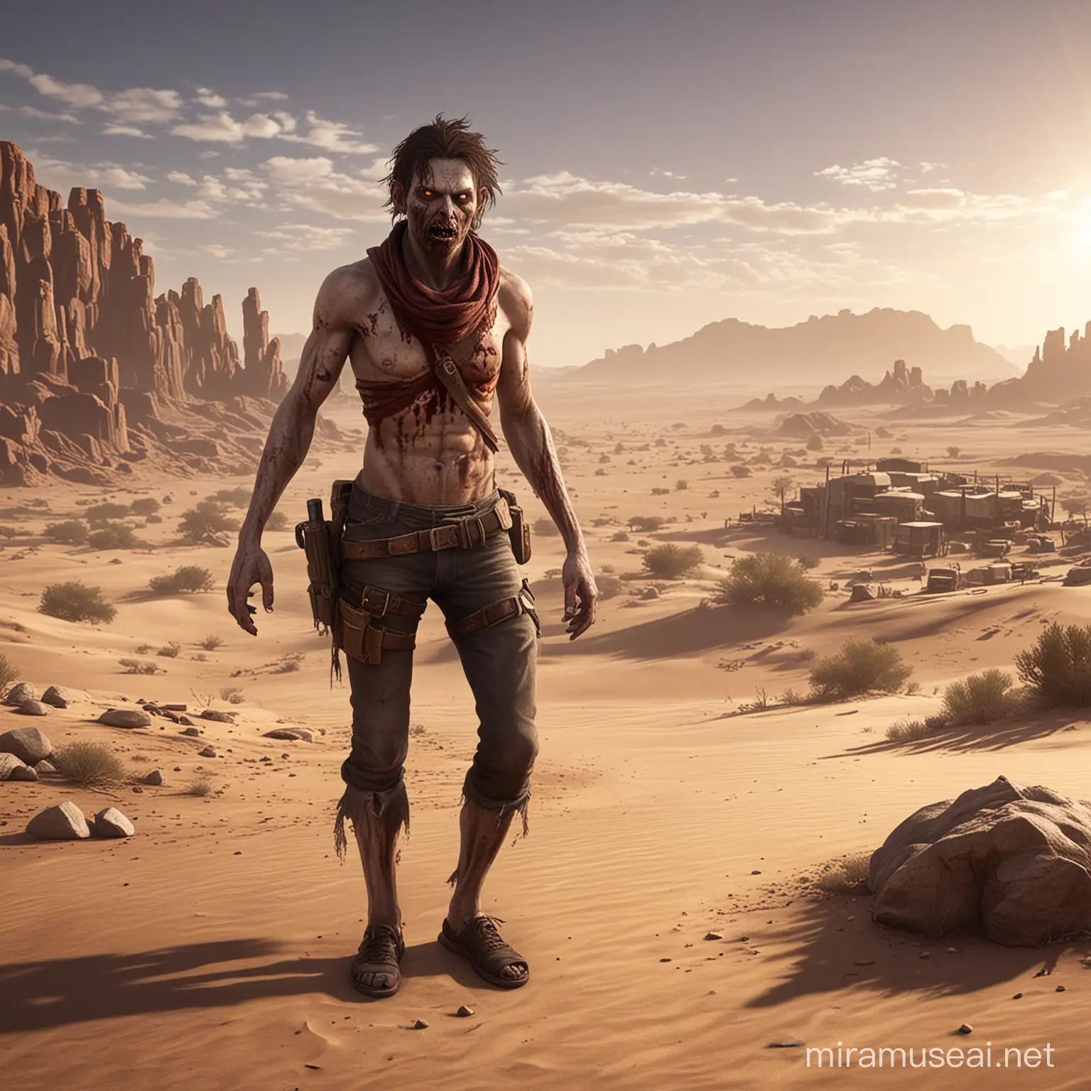 Desert, Adventure ,Game Survivor, Zombie

