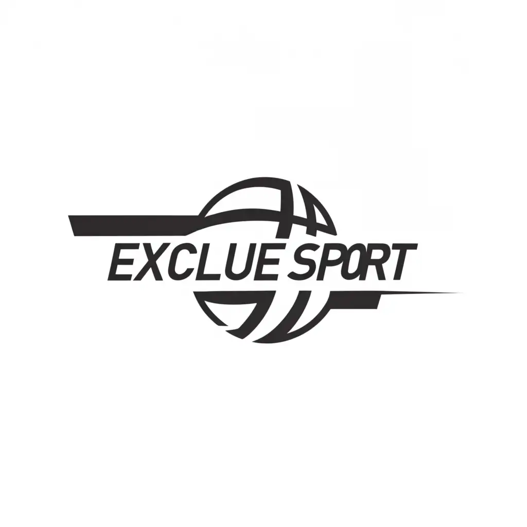 a logo design,with the text "Exclusive sport", main symbol:sport,Minimalistic,clear background