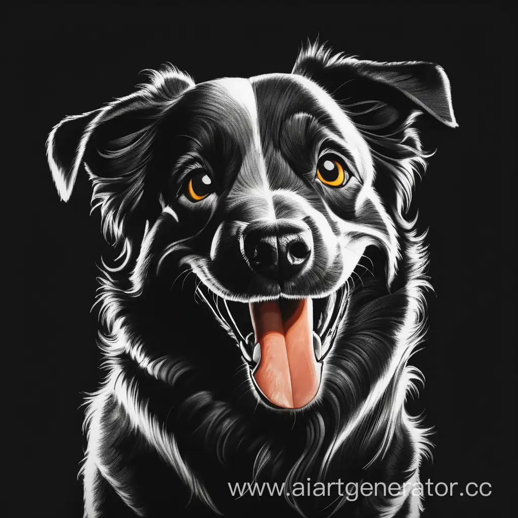 Joyful-Canine-on-Dark-Background