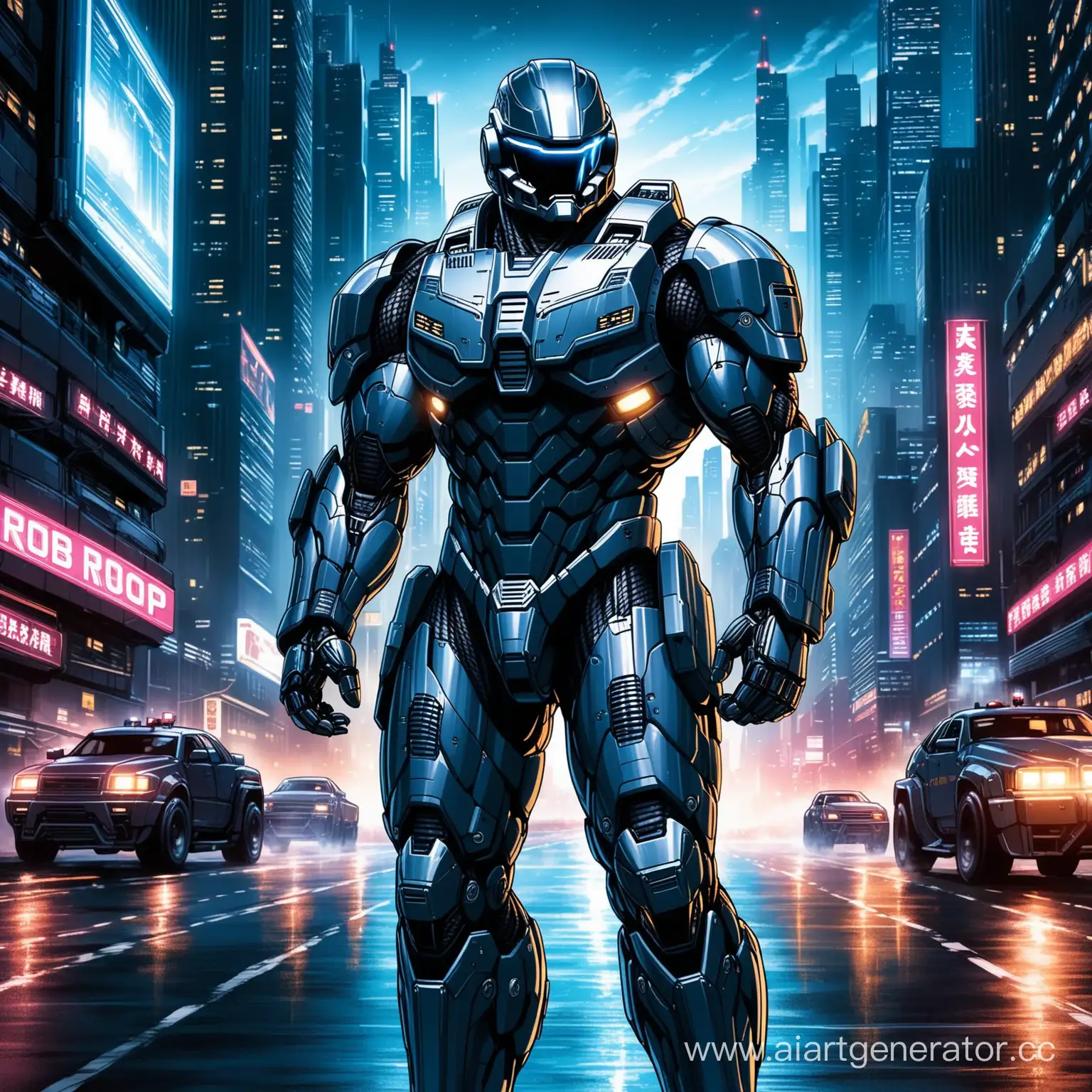 Powerful-Armored-Suit-in-Nighttime-Cityscape