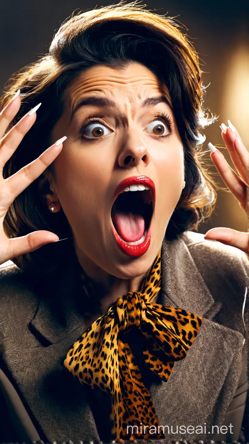 Shocked Woman Experiencing Exhilaration