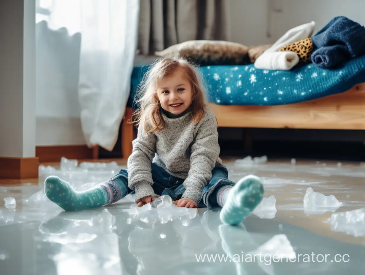 Joyful-Family-Ice-Skating-at-Home