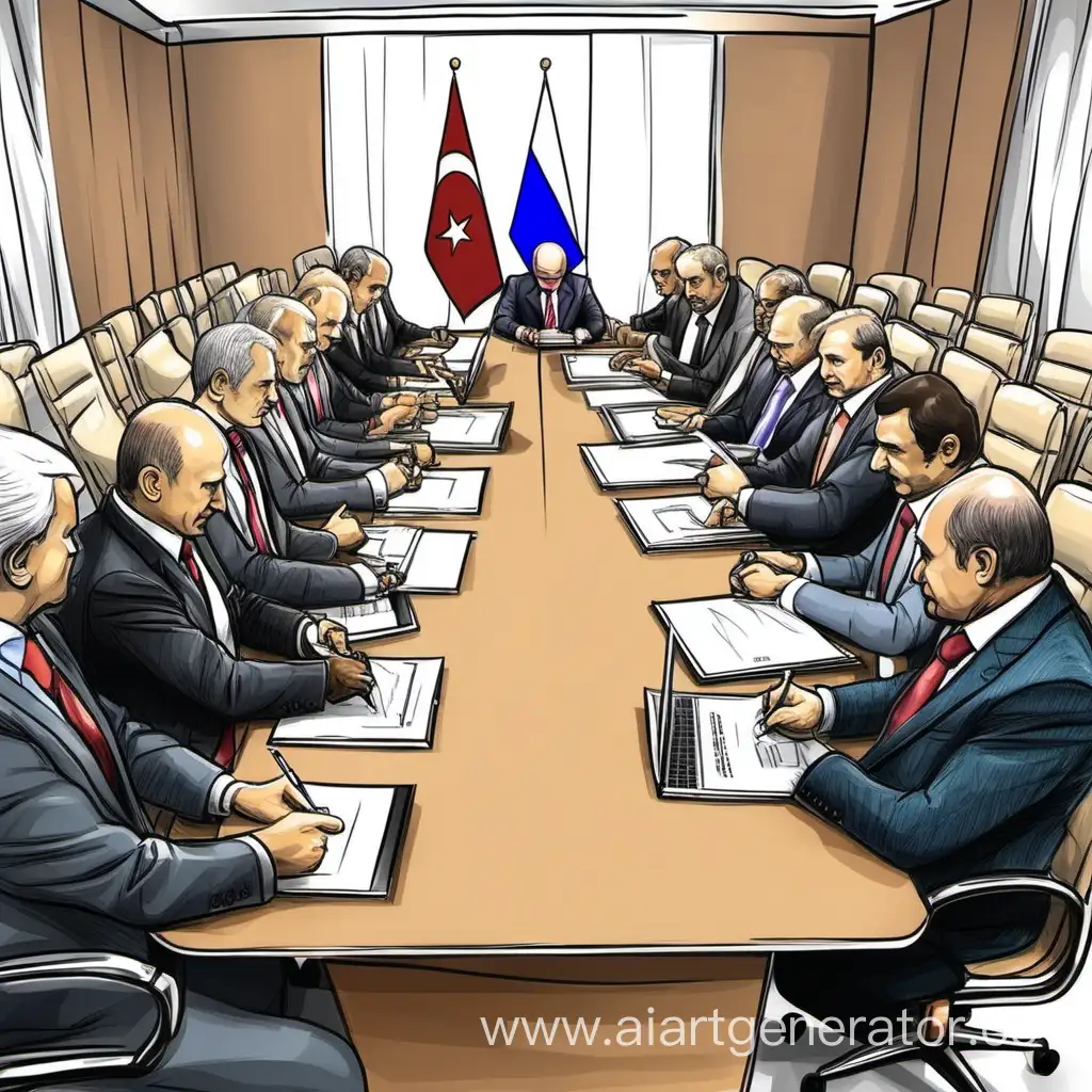 International-Business-Meeting-Turkey-and-Russia-Negotiating