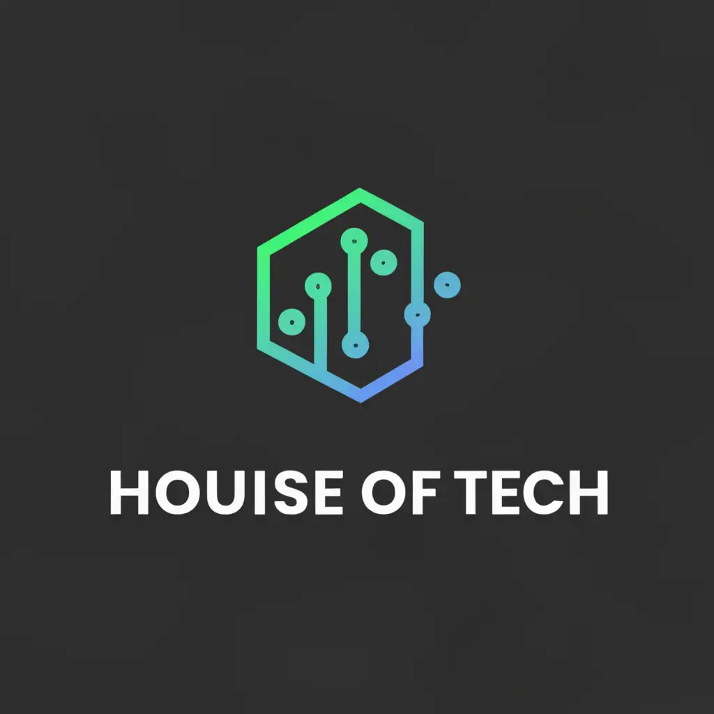 a logo design,with the text "House Of Tech", main symbol:House/Technology,Minimalistic,be used in Technology industry,clear background
