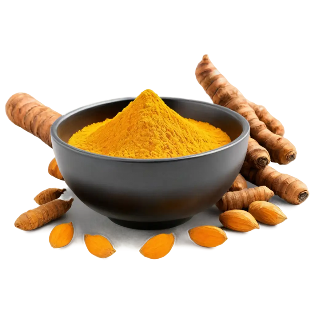Exquisite-PNG-Image-Turmeric-and-Curcumin-Presented-in-a-Beautiful-Deep-Bowl