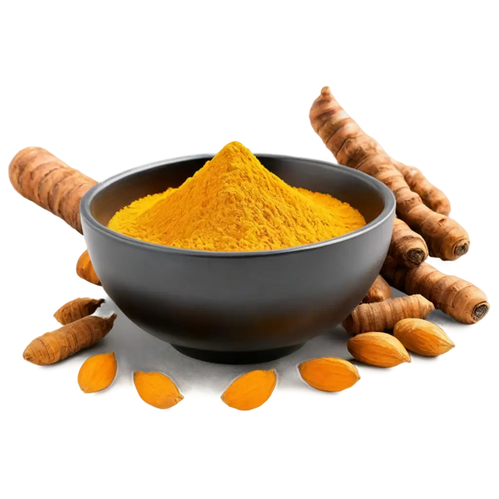 Turmeric, curcumin in a beautiful deep bowl