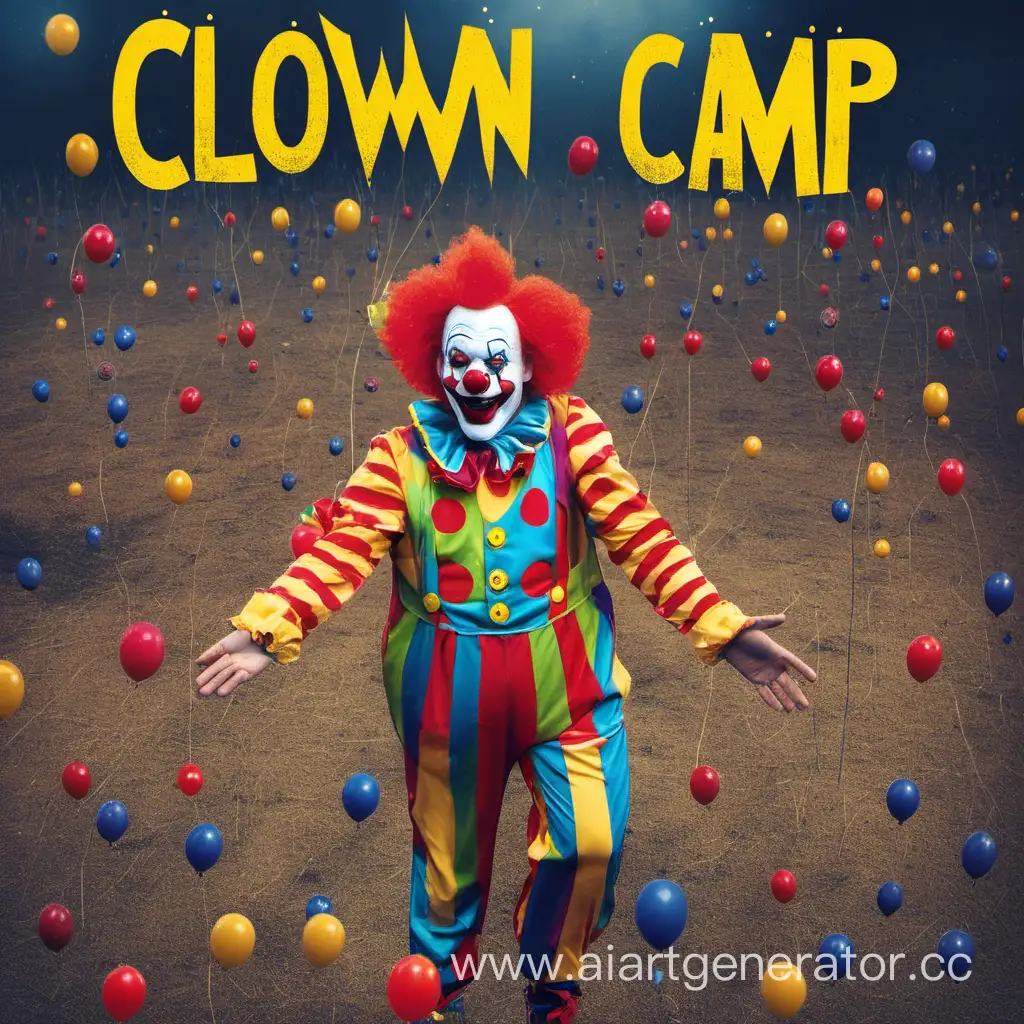 Vibrant-Clowns-Engaging-in-Hilarious-Circus-Activities