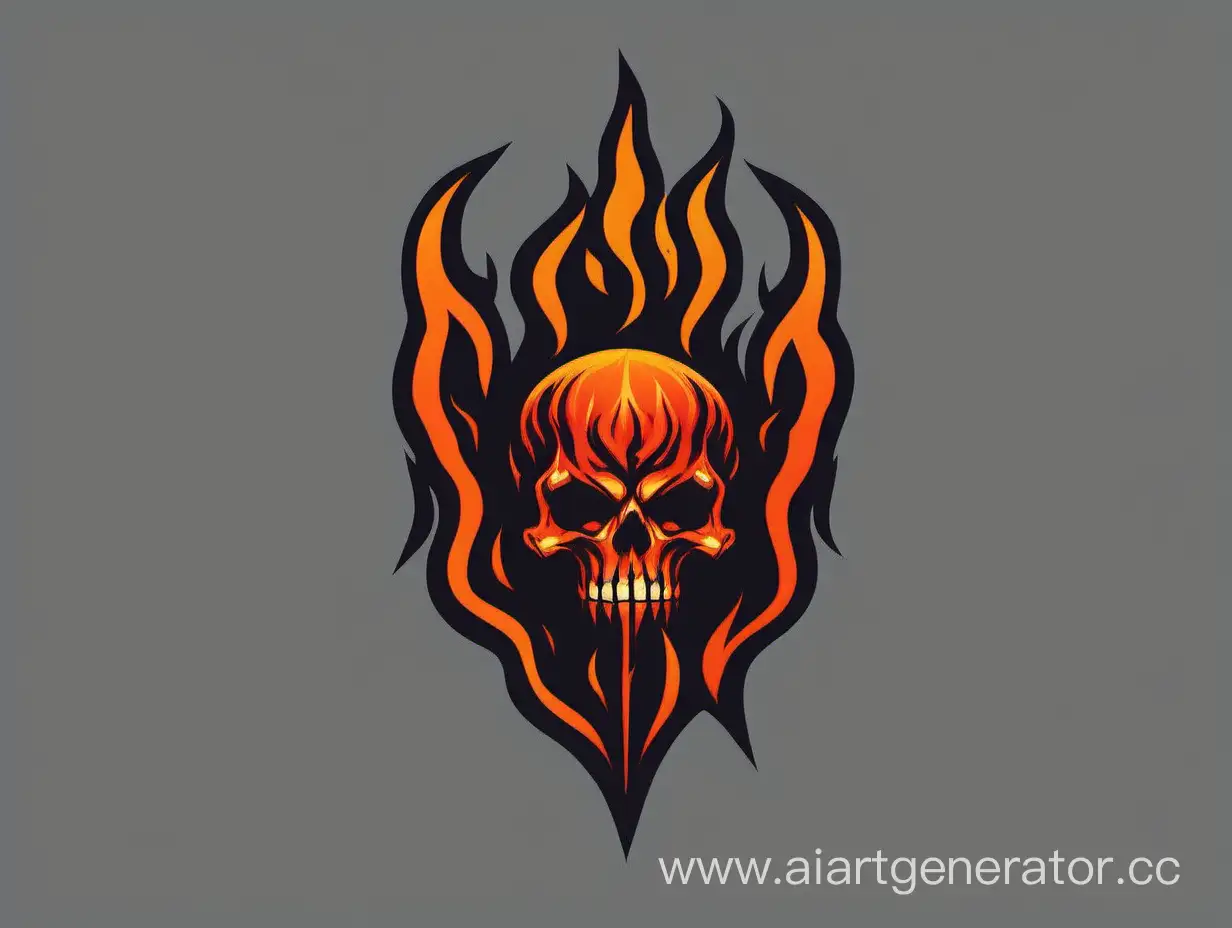 Hellfire Death logo minimalism