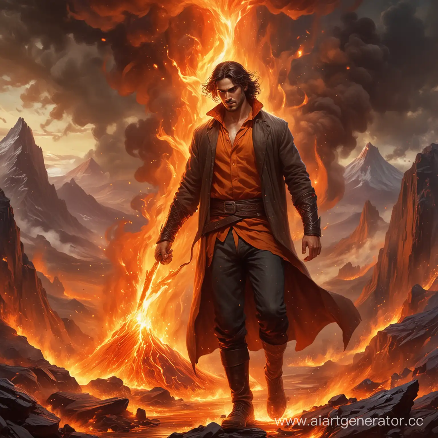 Fiery-Book-Character-with-Volcanic-Magic
