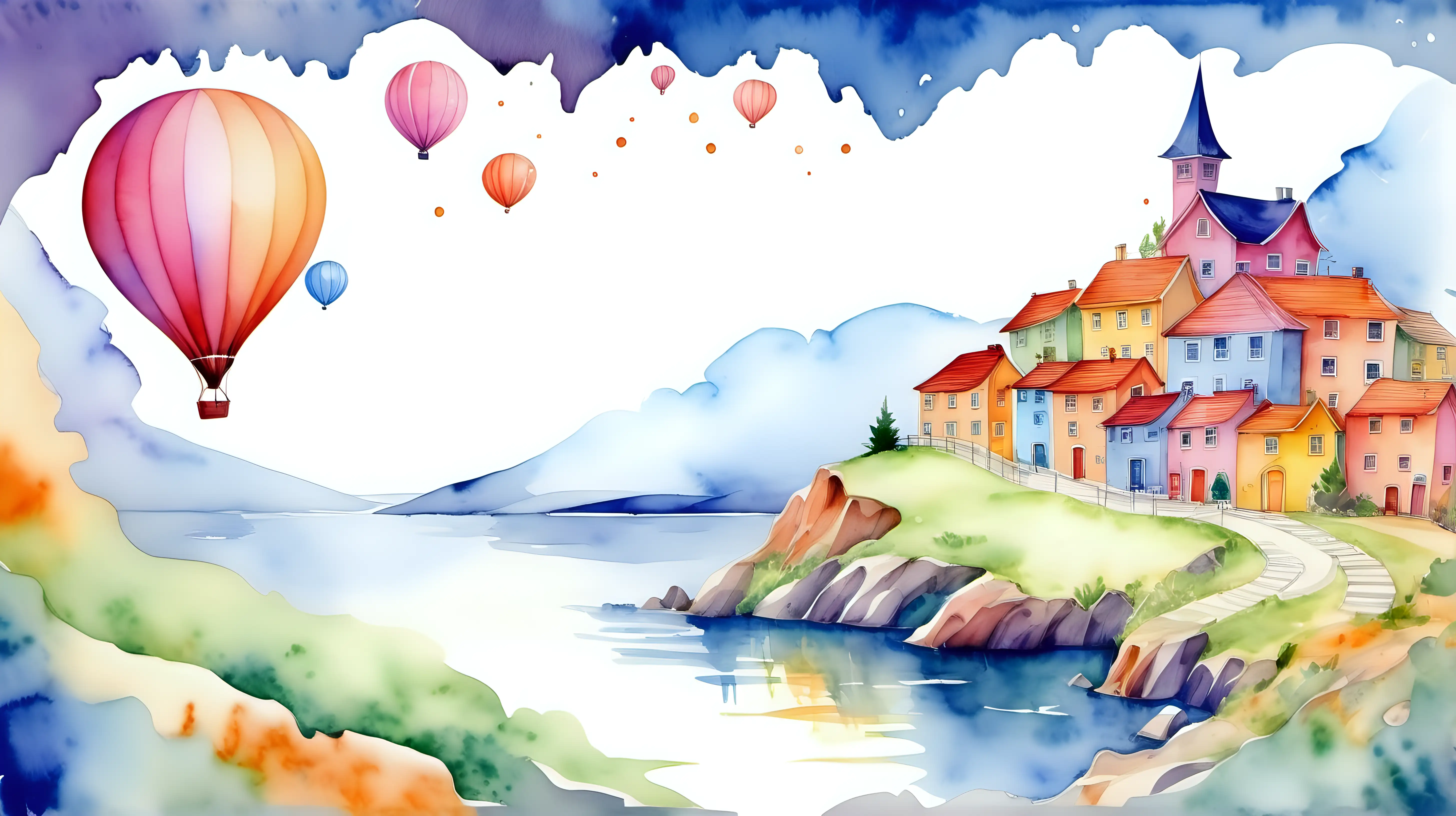 Enchanting Dreamland in Vibrant Watercolors