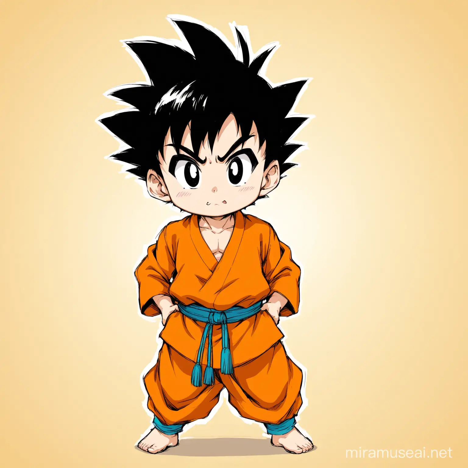 Kid Goku dressed in indian outfit kurta pajaama 