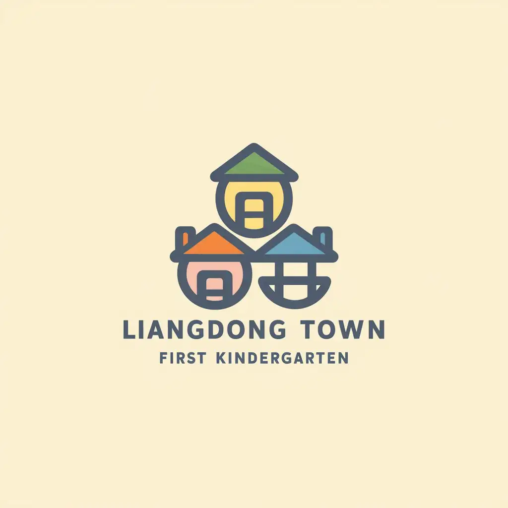 logo, nursery school, with the text "Liangdong Town First Kindergarten", typography, be used in Education industry