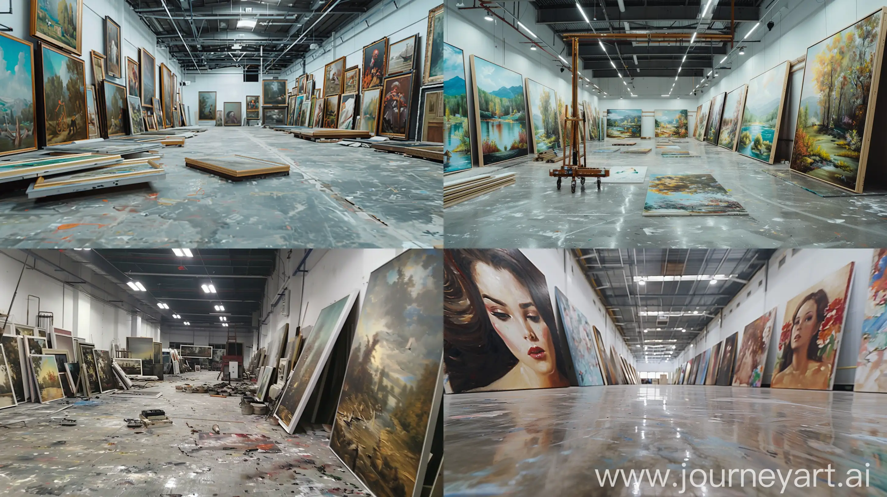 Spacious-Oil-Painting-Factory-with-HighQuality-Panoramic-Artworks