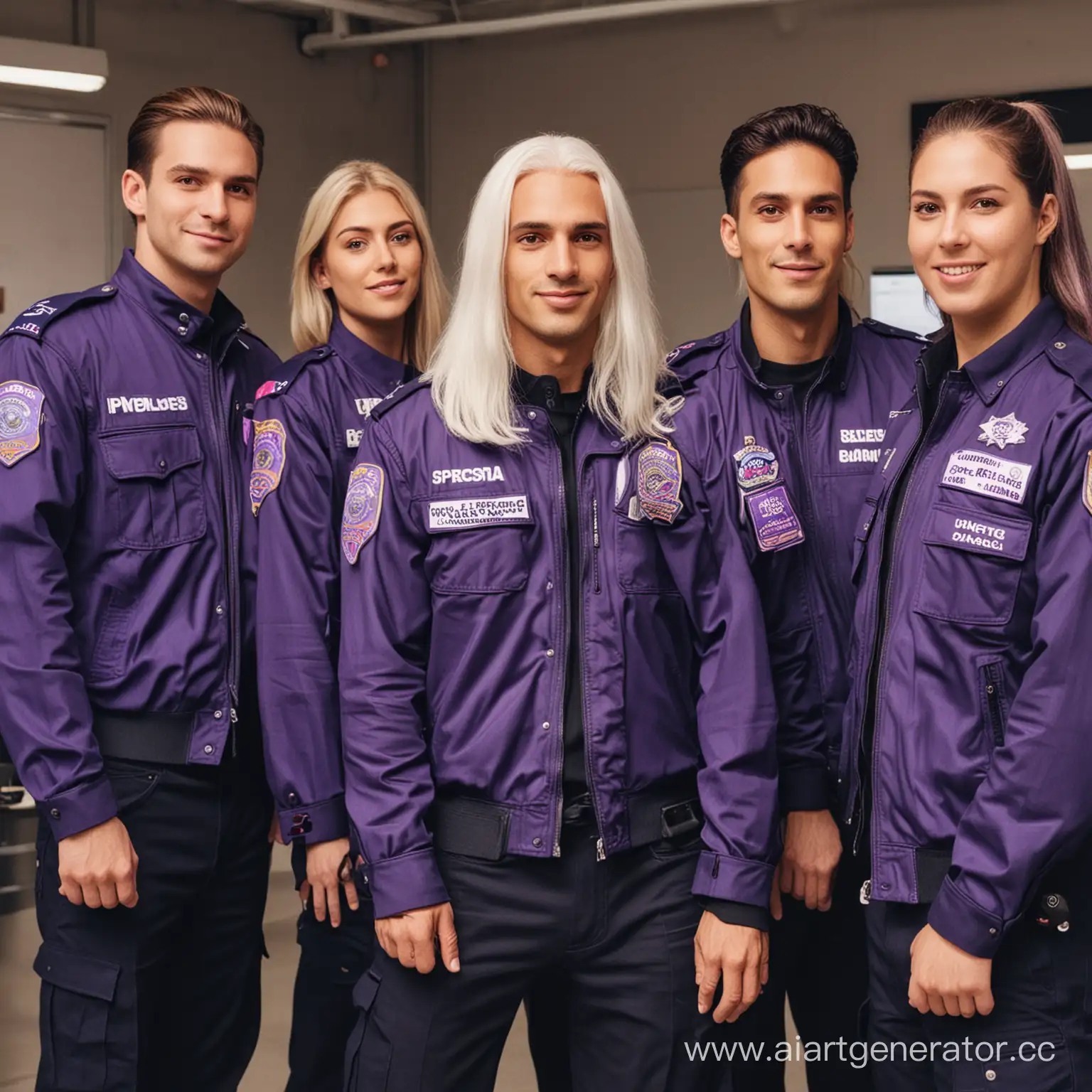 Police-Officer-Mauro-with-Colleagues-in-Purple-Neon-Style