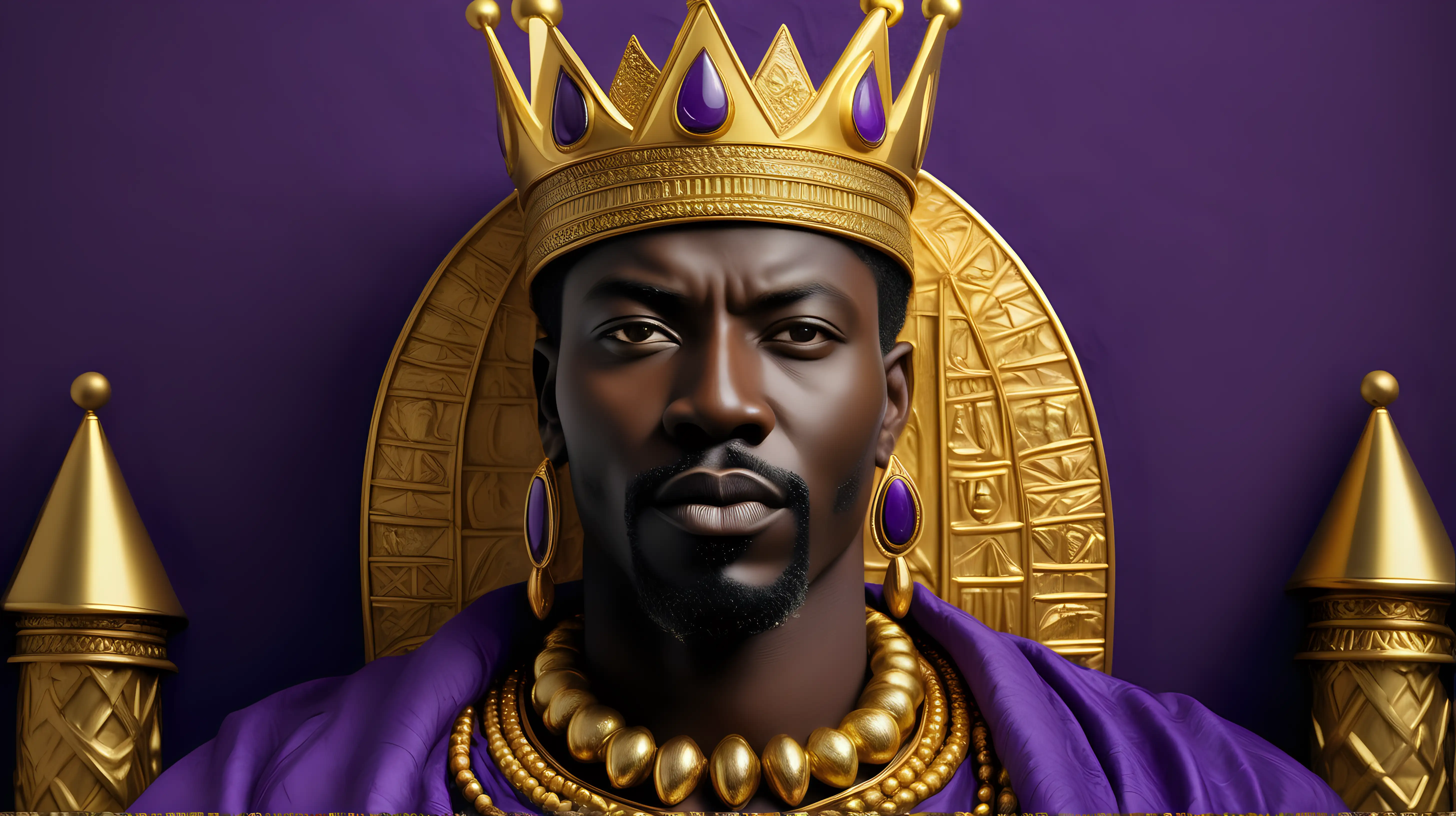 Regal Portrait of Mansa Musa Legendary King of Mali