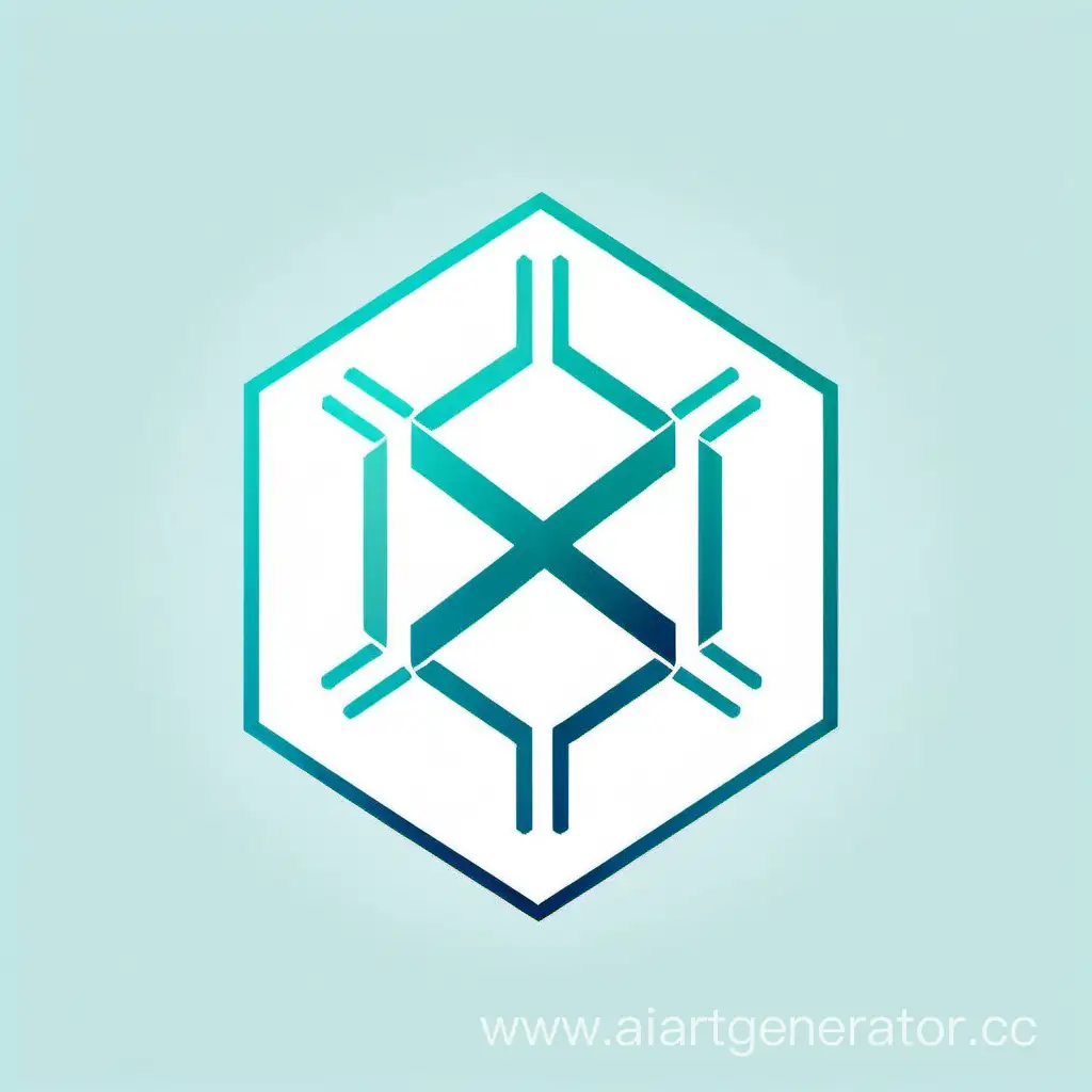 minimalist hexagon logo with X inside for medical educational platform MedEdX for students