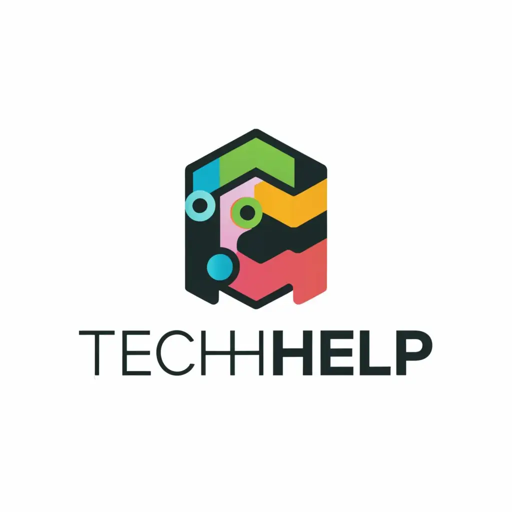 a logo design,with the text "TechHelp", main symbol:Software,Minimalistic,be used in Technology industry,clear background