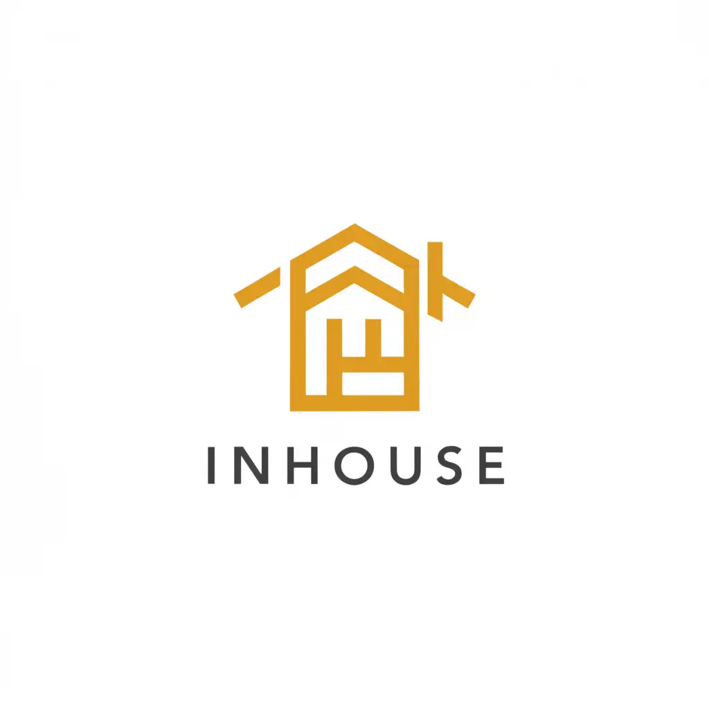 a logo design,with the text "Inhouse", main symbol:A house,Minimalistic,be used in Real Estate industry,clear background