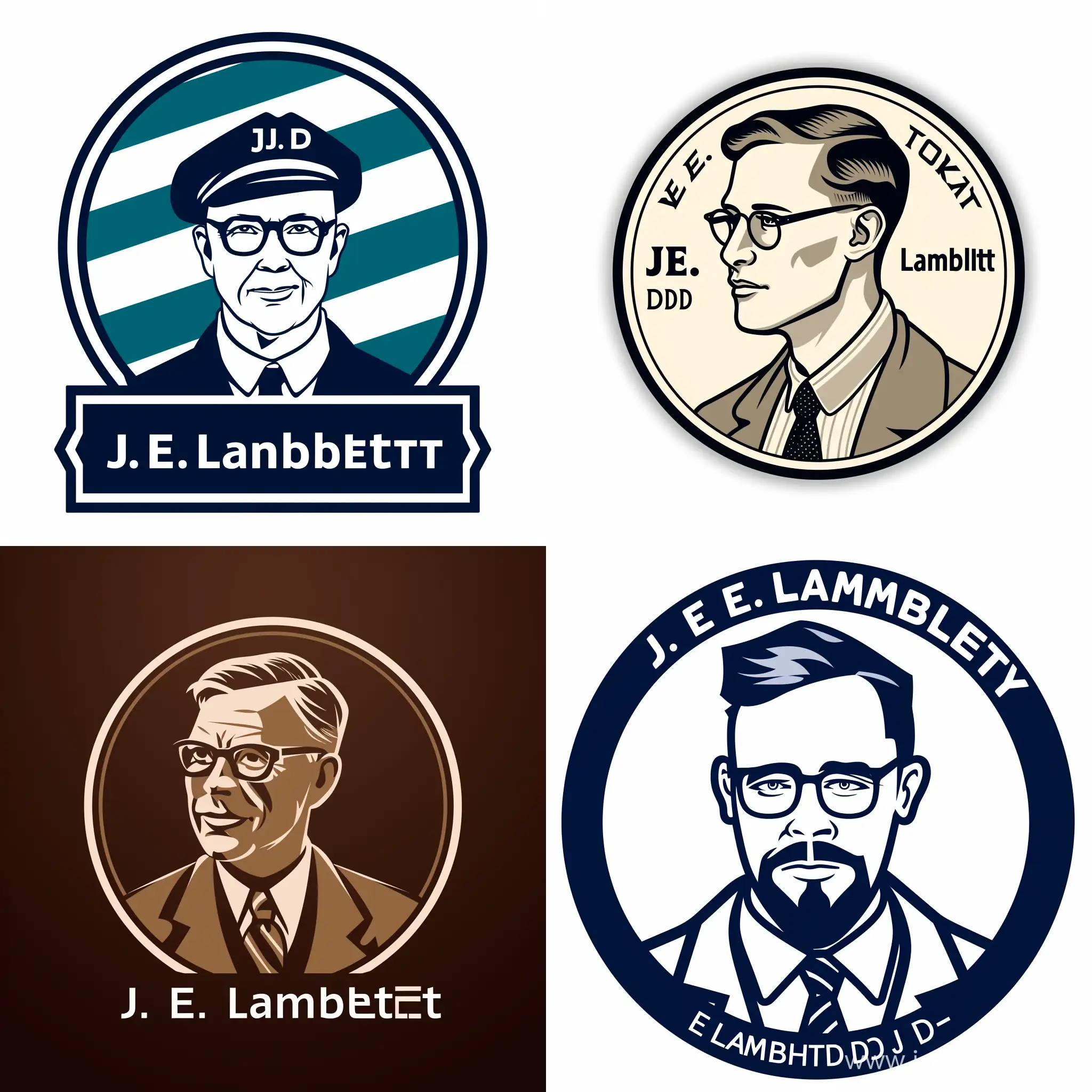 Generate a logo of the following "J.E.Lambert,PhD"