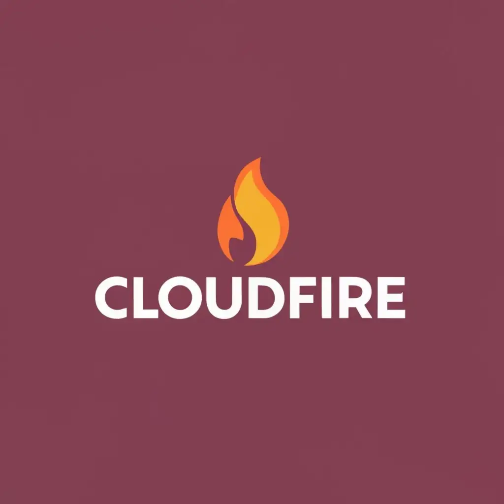 logo, fire, server, code, with the text "Cloudfire", typography, be used in Technology industry