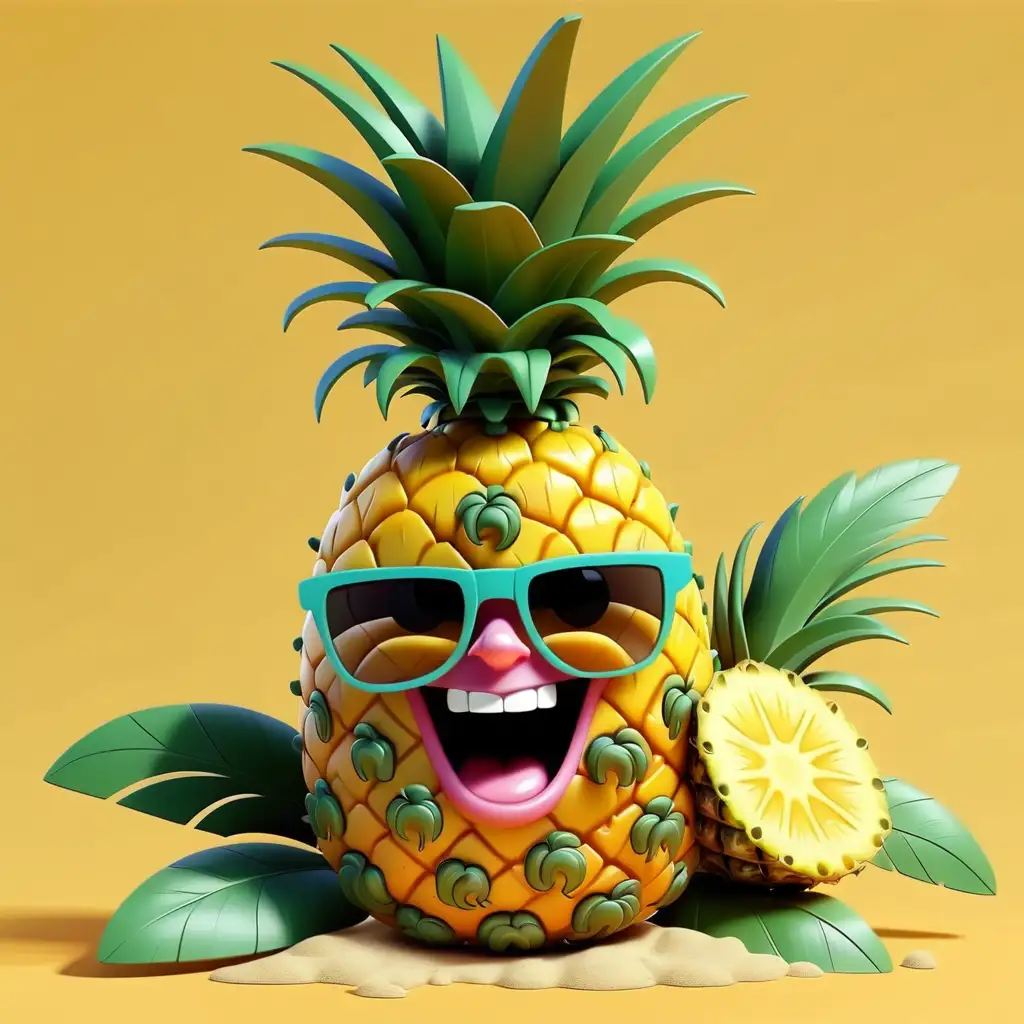 pineapple  summer cartoon 