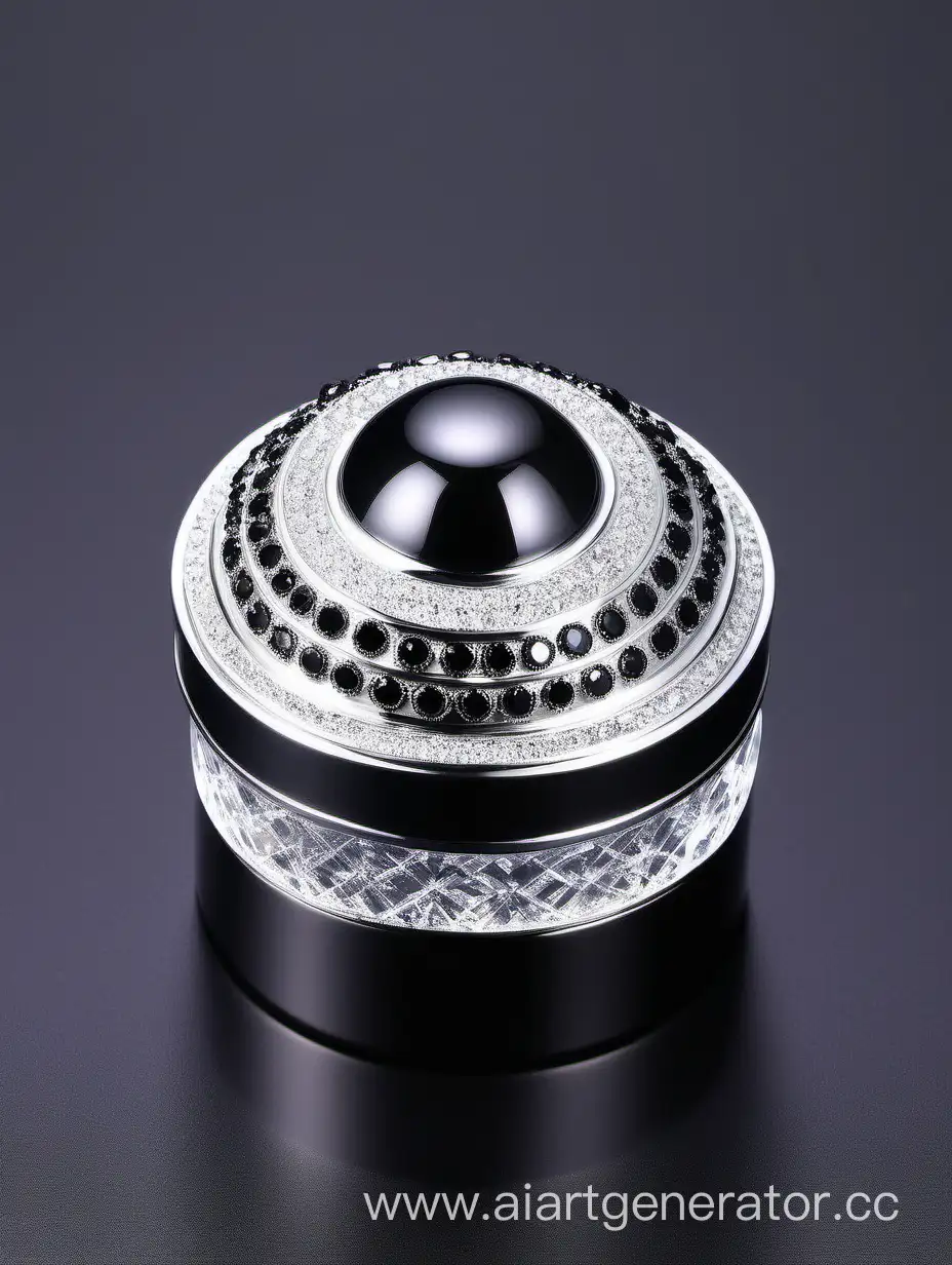 Zamac-Perfume-Ornamental-Long-Cap-with-Metallizing-Finish-in-Black-and-White