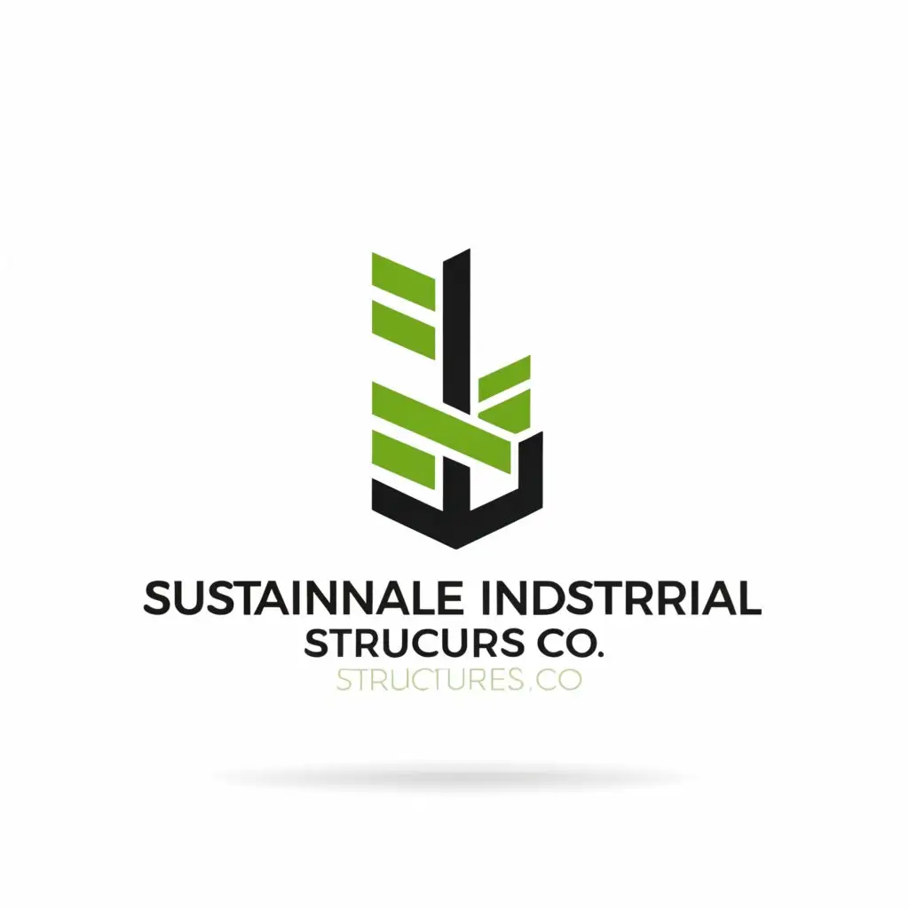 a logo design, with the text 'Sustainable Industrial Structures Co', main symbol: Factory, Moderate, be used in Construction industry, clear background