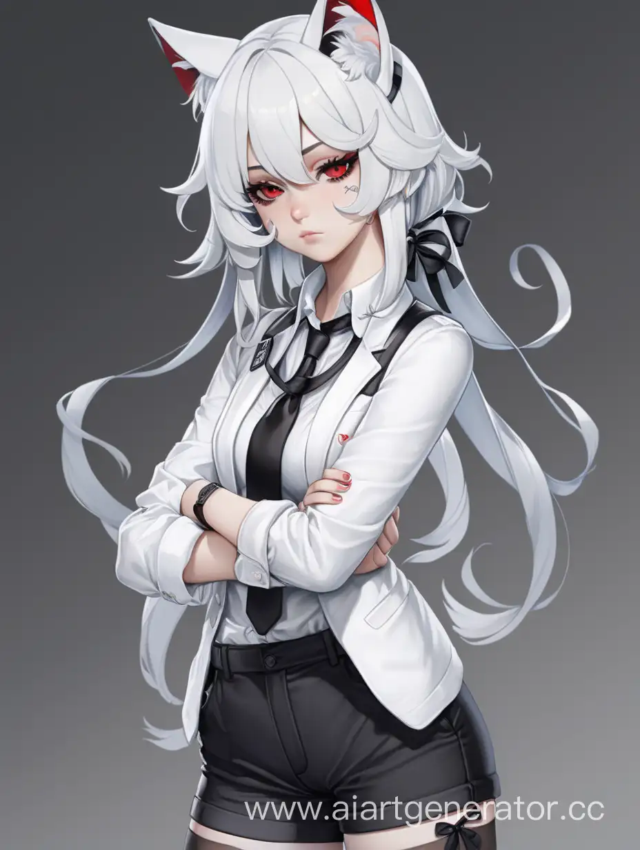 Mysterious-WhiteHaired-Anime-Girl-in-Defiant-Pose-with-Cat-Ears-and-Unique-Attire