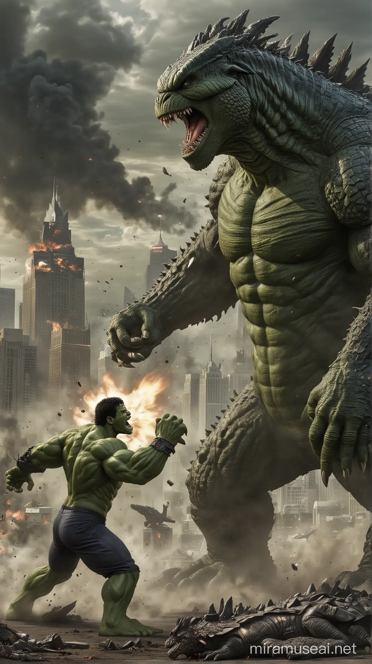 Epic Battle Hulk vs Godzilla