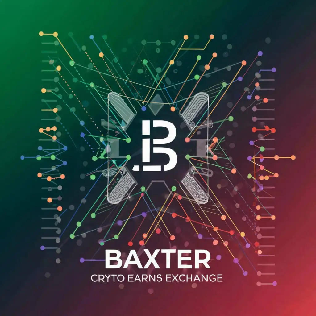 a logo design, with the text BAXTER CRYPTO EARNINGS EXCHANGE PLATFORM, main symbol:DYNAMIC BIG COLORED LOGO FUSION BXTR BIG LOGO IN OUTSIDE, Moderate, be used in Technology industry, clear background