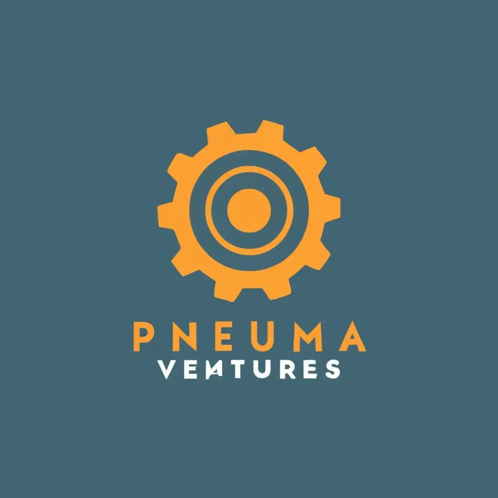 logo, gear, with the text "pneuma ventures", typography, be used in Engineering industry