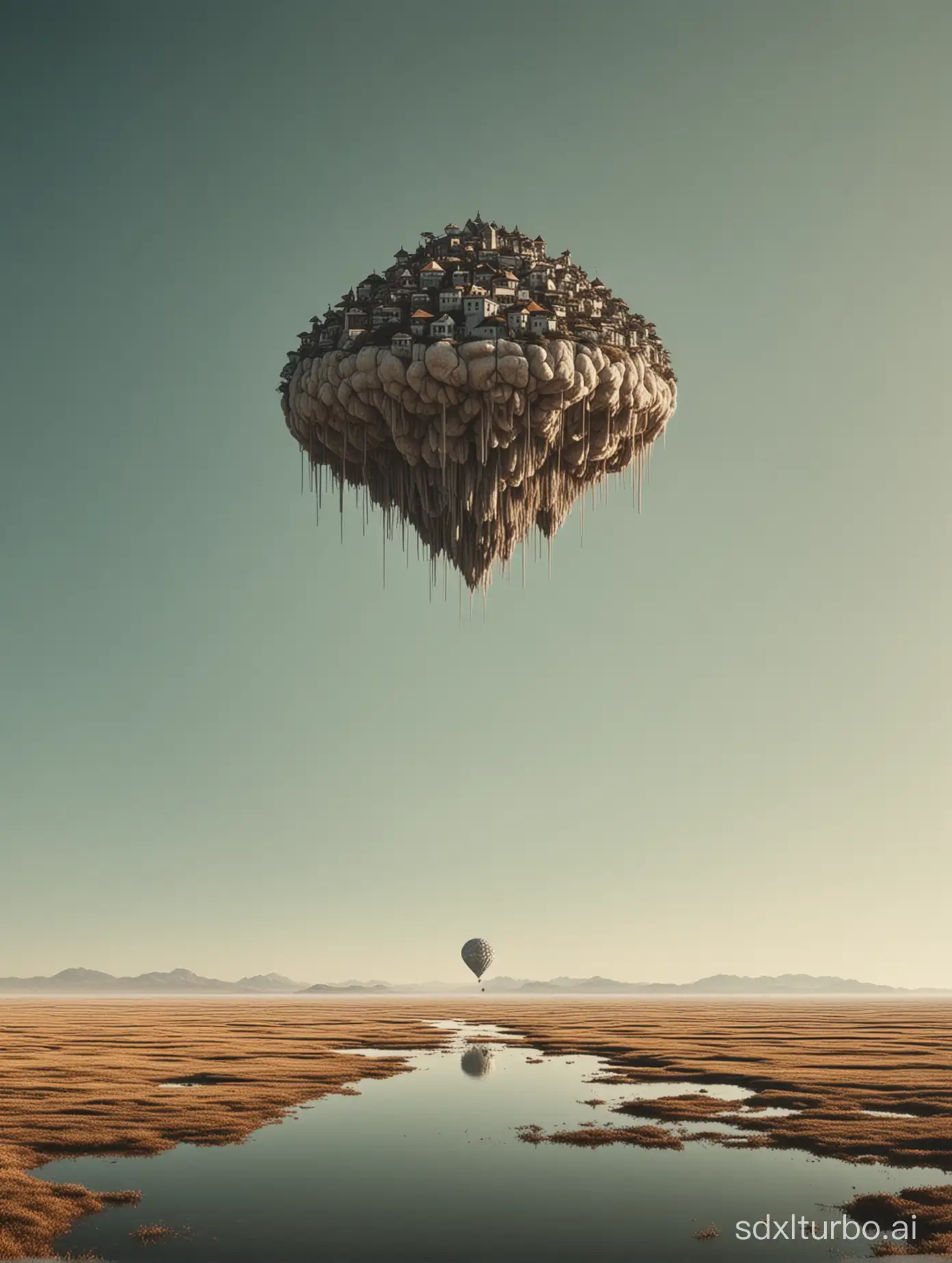 Surreal-Floating-Islands-Landscape-Minimalist-Photomanipulation-with-Subdued-Colors