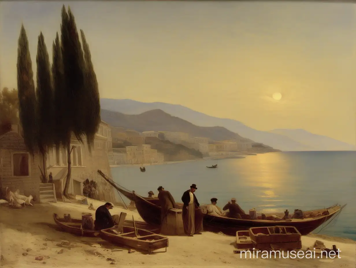 Pachis Charalambos (1844 - 1891) 
Corfu, 1873
Oil on canvas, 53 x 73 cm
E. Koutlidis Foundation Collection