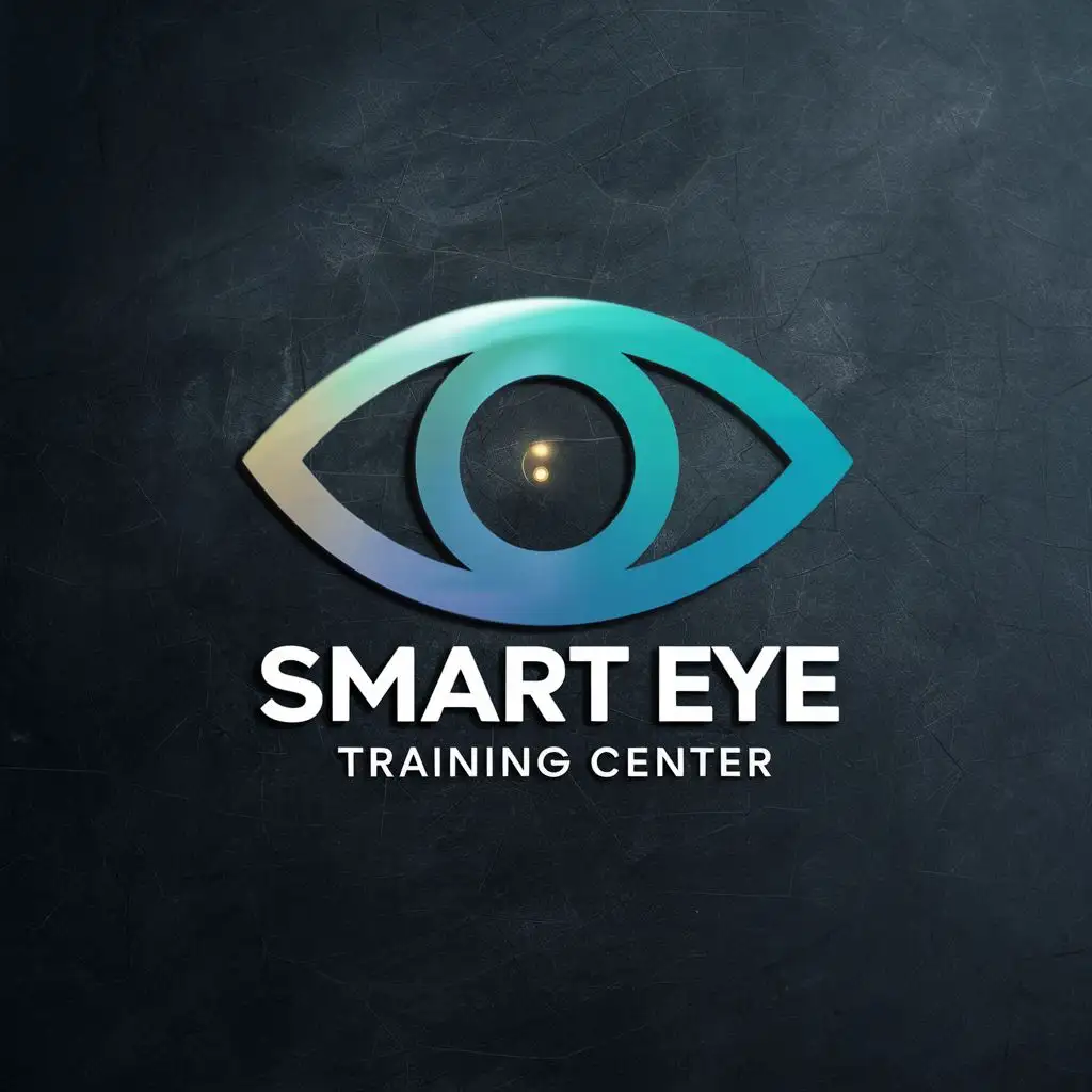 logo, Eye, with the text "Smart Eye Training Center", typography, be used in Technology industry