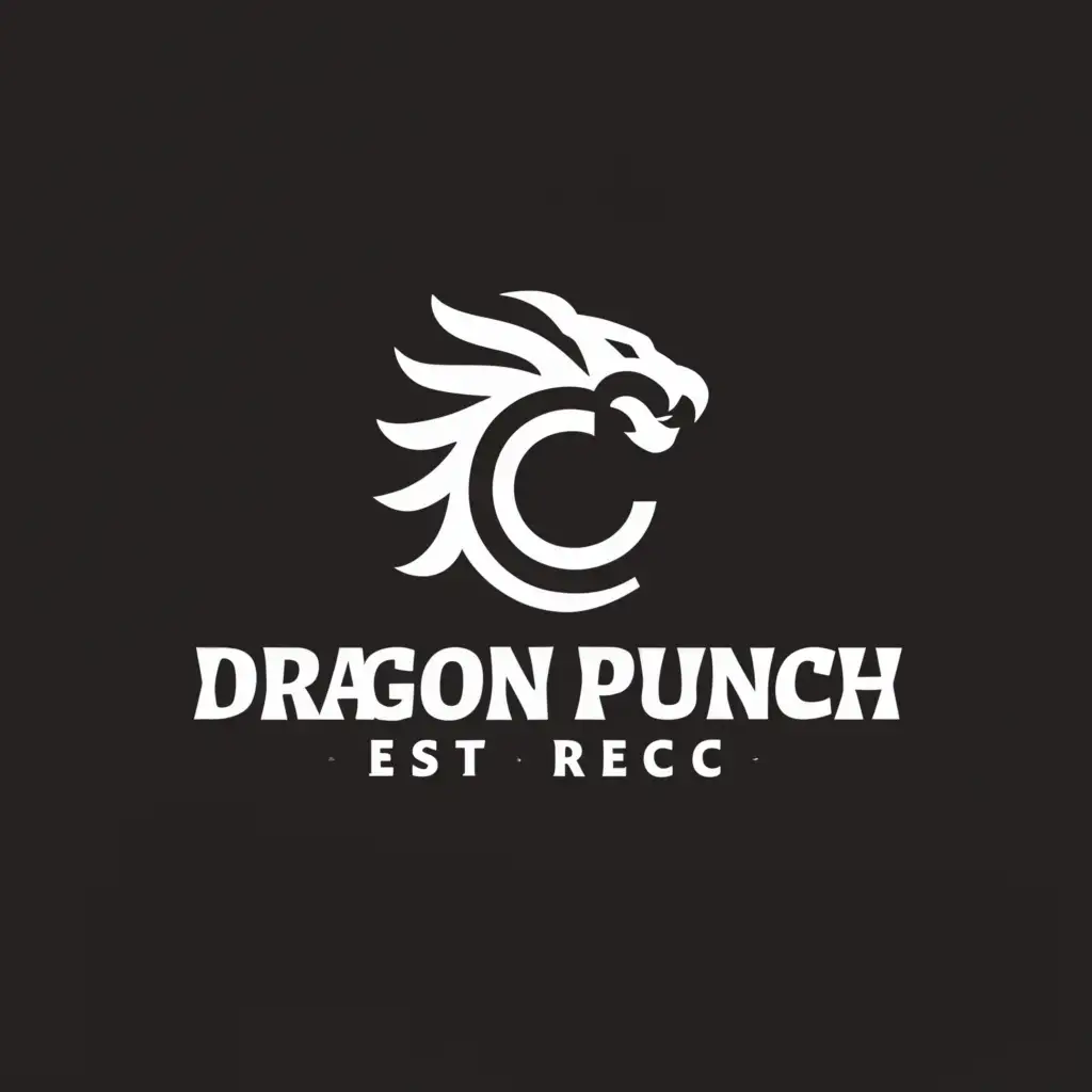 a logo design,with the text "Dragon Punch RC", main symbol:Dragon Punch,Minimalistic,be used in Automotive industry,clear background