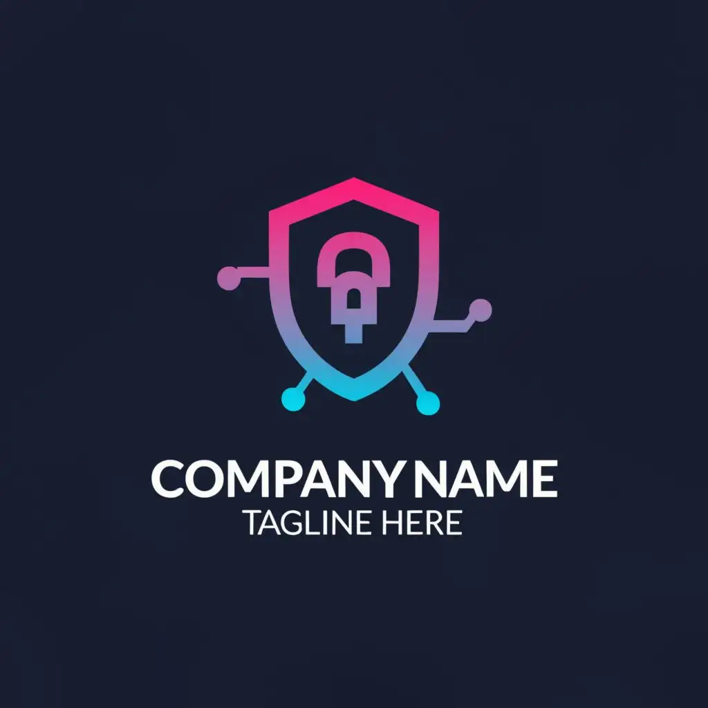 logo, create a modern logo for a cybersecurity firm, with the text "company name", typography