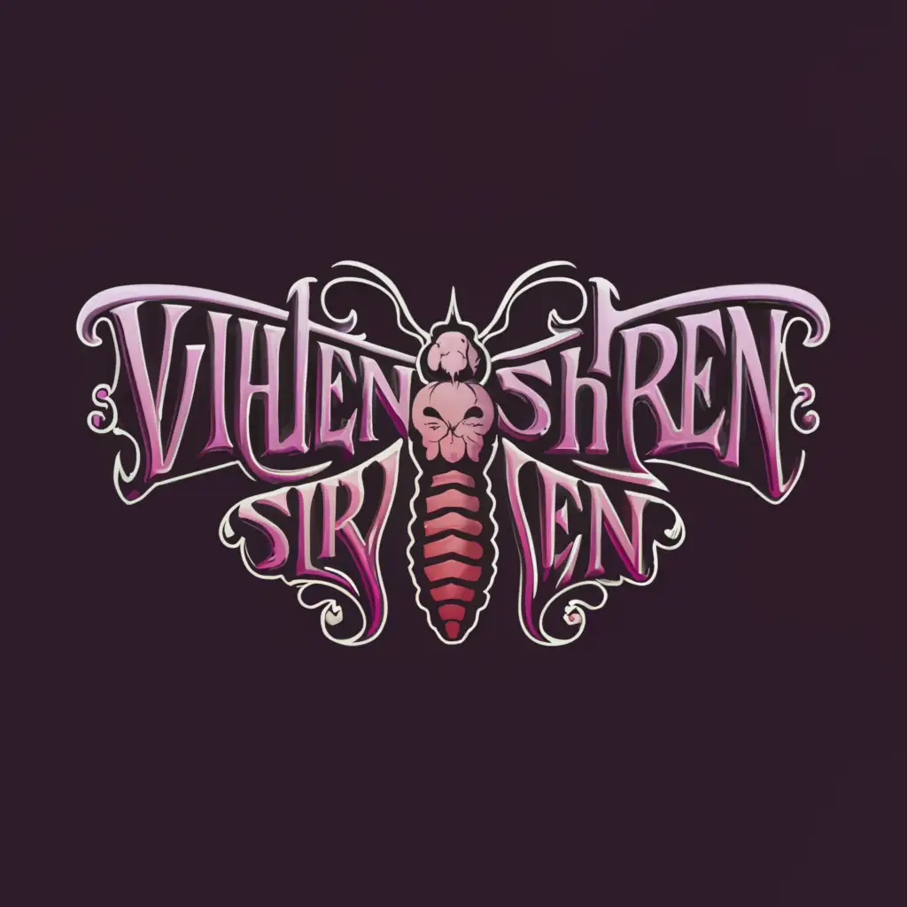 a logo design,with the text "Viholent Siren", main symbol:Death head moth,Moderate,clear background