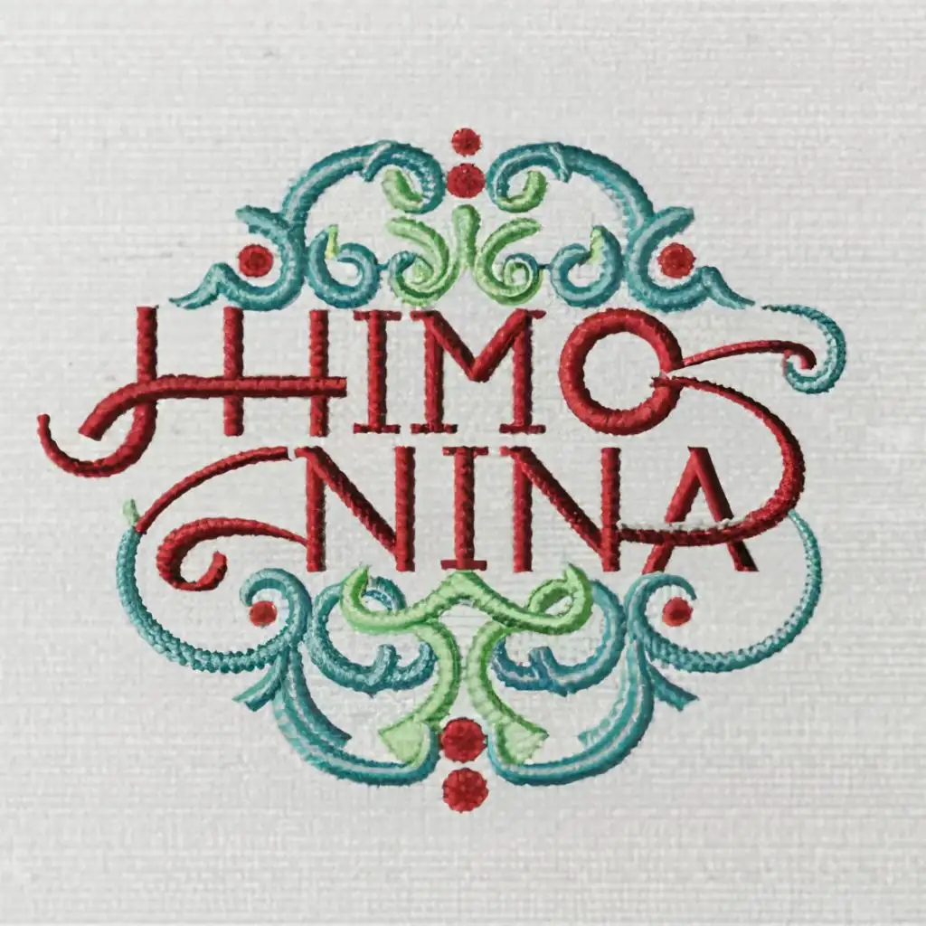 logo, Embroidery, with the text "Himo-Nina", typography