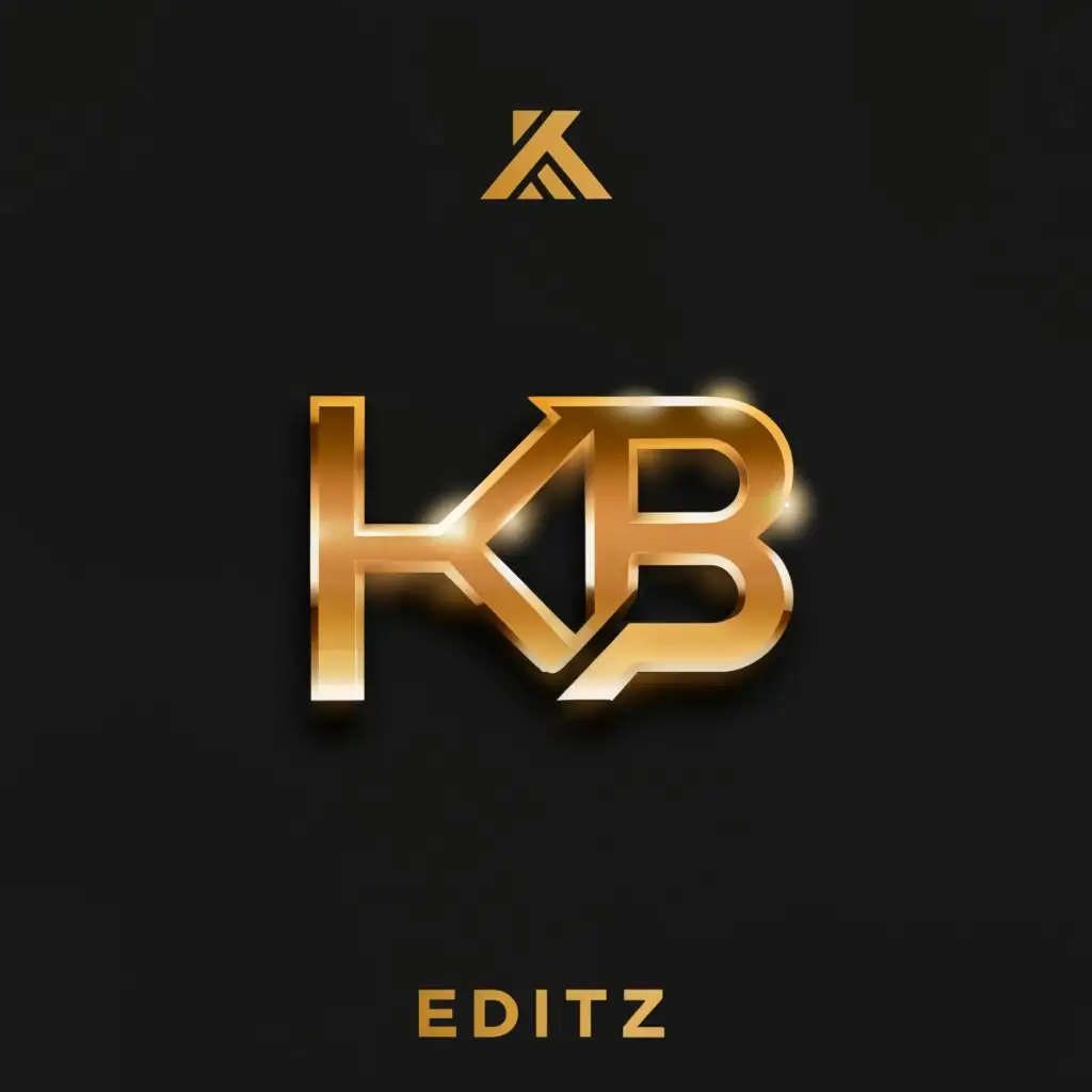 logo, Kb golden, with the text "kb_edittz", typography, be used in Events industry