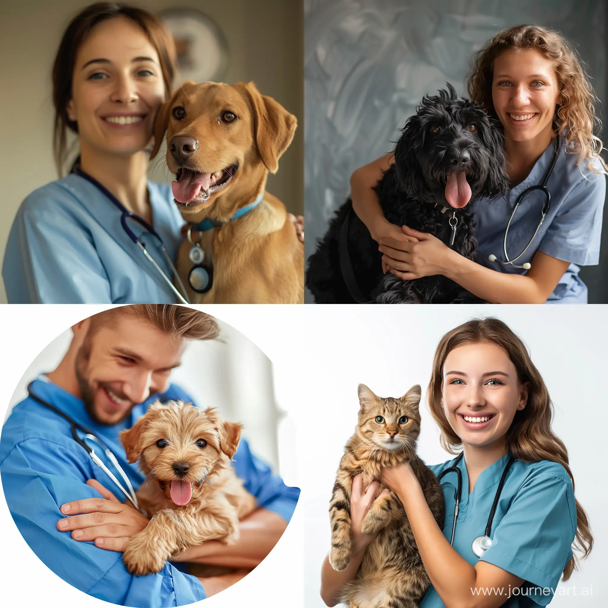Veterinarian-Treating-a-Variety-of-Animals-in-Veterinary-Clinic