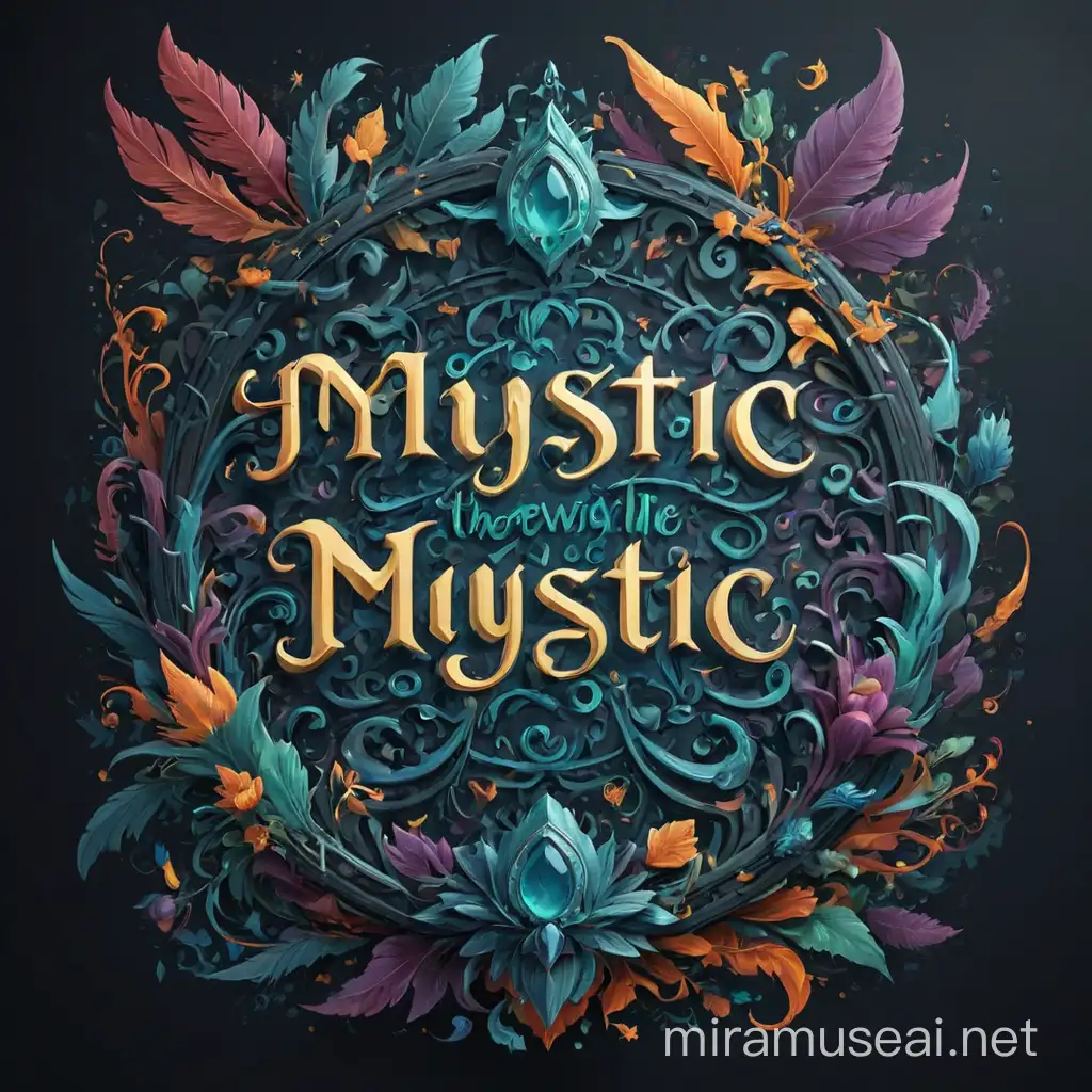 make a typografi poster design text The Mystic
