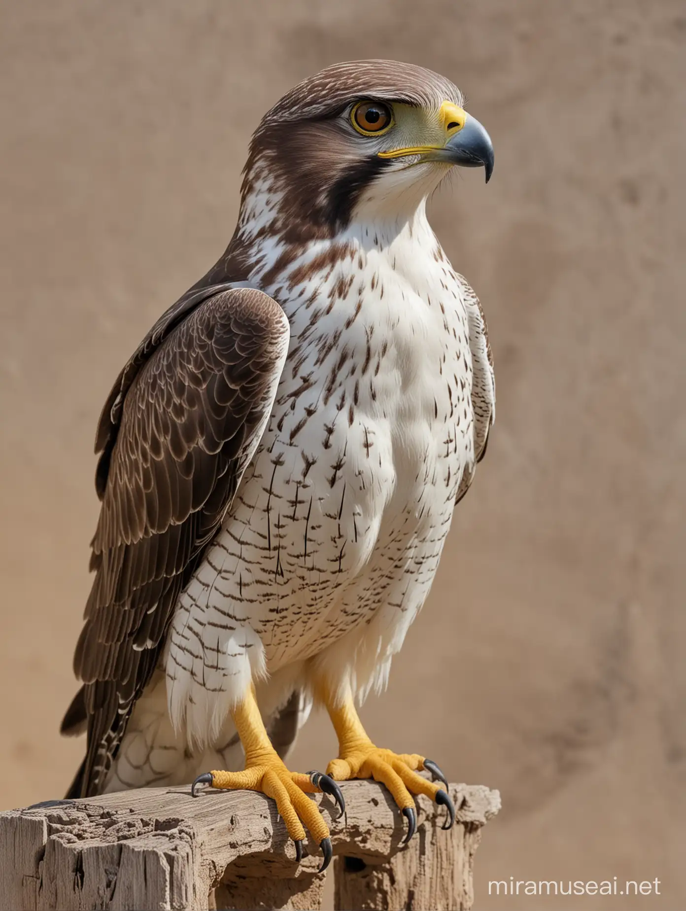 Eleonoras Majestic Falcon in a Serene Alpine Landscape