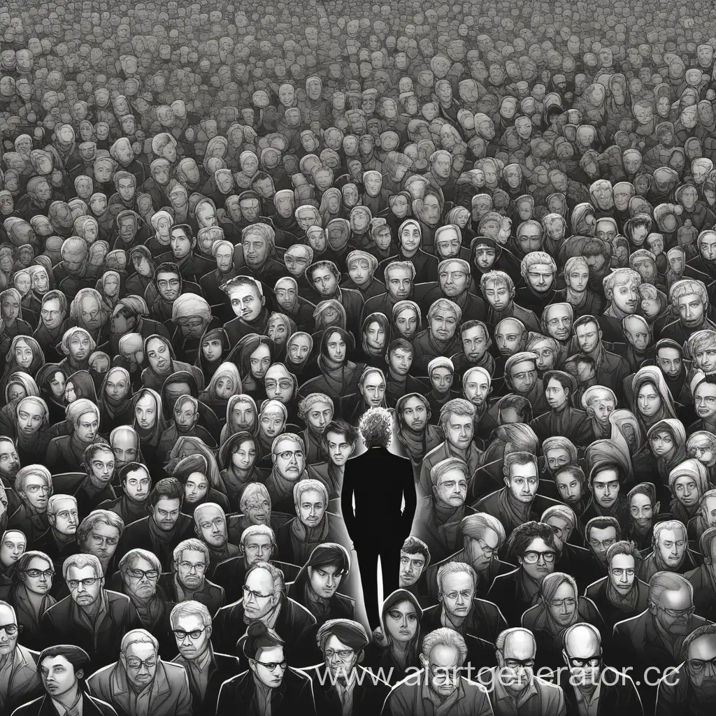 Lonely-Genius-Surrounded-by-the-Crowd