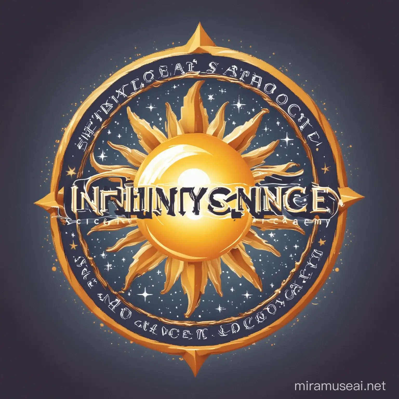 Infinity Science Academy School Logo with Sun