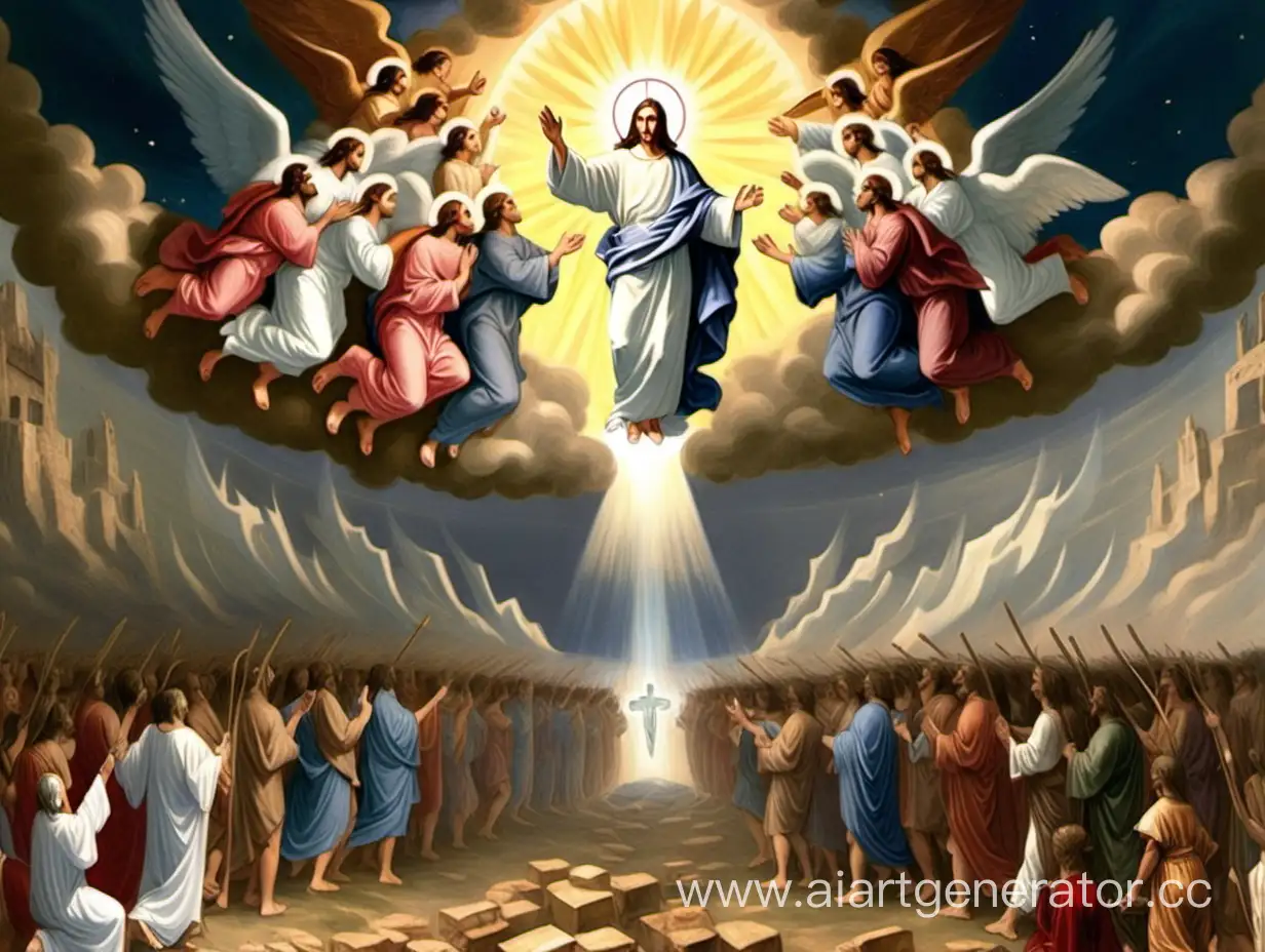 Пришествие Иисуса Христа на землю, легионы ангелов