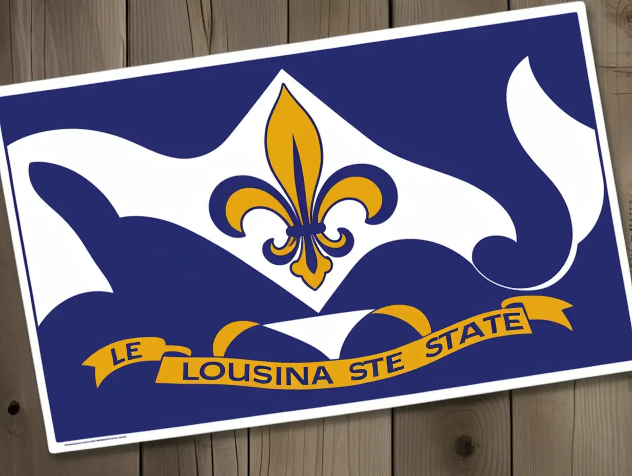 Vibrant Louisiana State Flag Bumper Sticker for Patriotic Displays