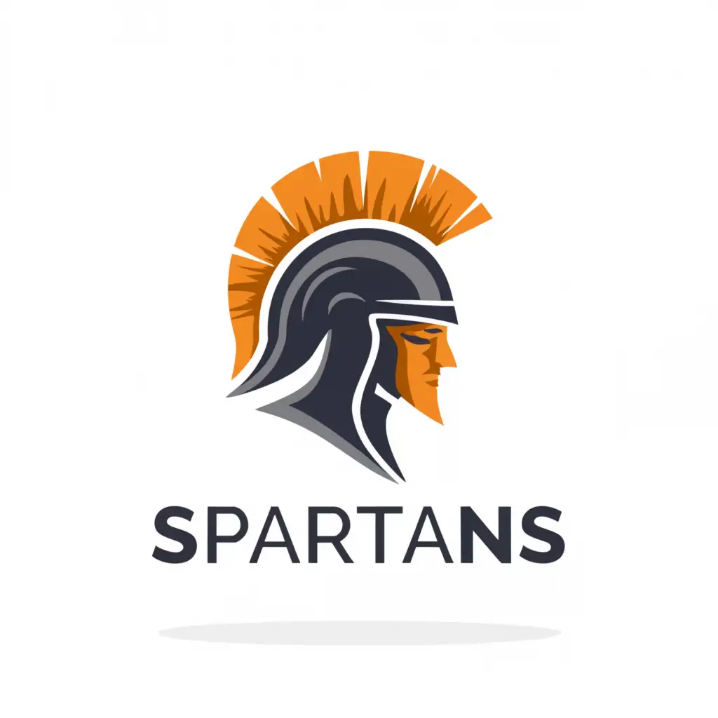 a logo design,with the text "Spartans

", main symbol:beach,fun,people,Minimalistic,be used in Home Family industry,clear background