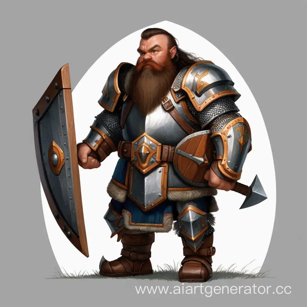 Dwarf-Warrior-in-Heavy-Armor-with-Shield-and-Axe